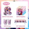 Pack anniversaire vaisselle Huntrix 61 pièces