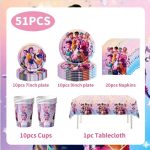 Pack anniversaire vaisselle Huntrix 51 pièces
