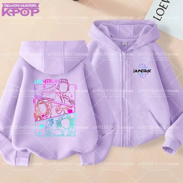 Sweat à capuche Huntrix - Mauve