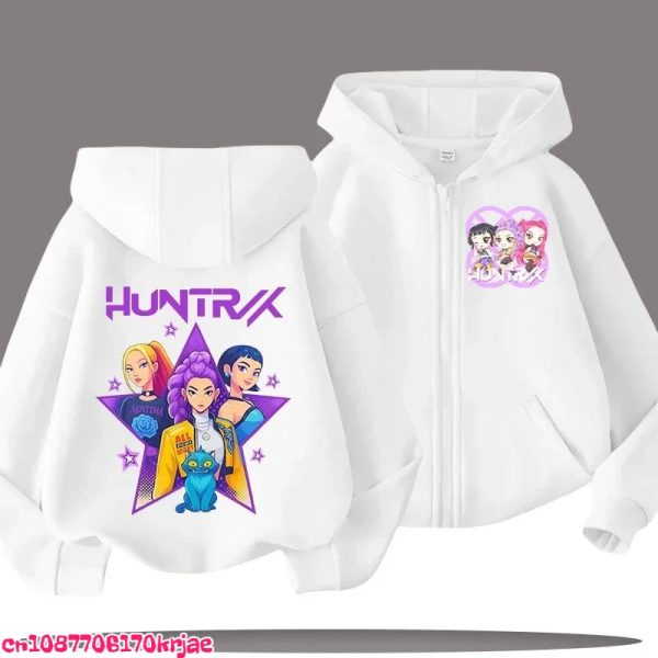 Sweat Huntrix Star Blanc