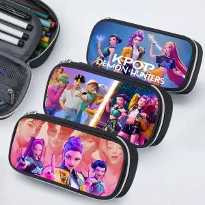 Trousse scolaire Huntrix K-pop Demon Hunters – 7 modèles