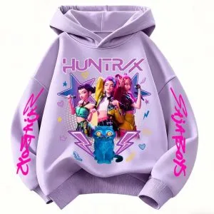 Sweat à capuche Huntrix enfant – 8 couleurs, 100 à 160 cm