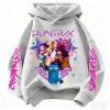 Sweat à capuche Huntrix blanc