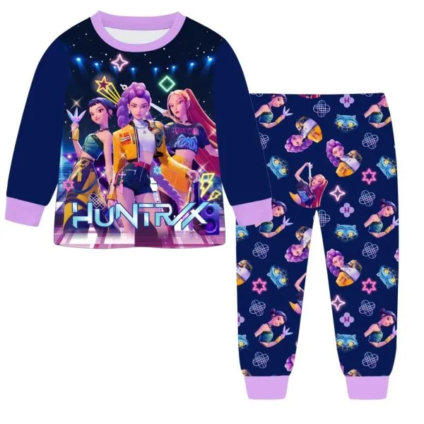 Pyjama Huntrix enfant – ensemble 2 pièces, du 110 au 160 cm