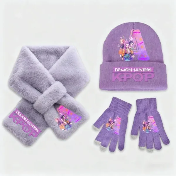 Set d'hiver Huntrix avec initiale – bonnet, gants et tour de cou