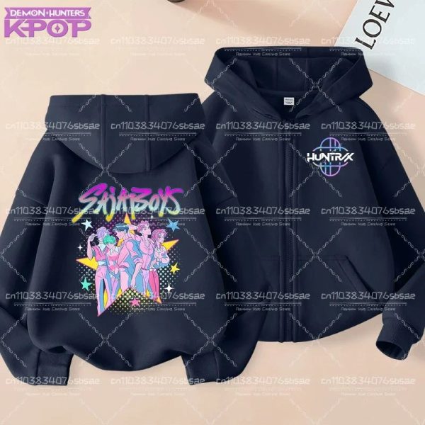 Sweat à capuche Saja Boys Star - Bleu Marine