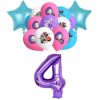 Set ballons chiffre 4 anniversaire Huntrix - Saja-Boys.fr