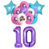 Set ballons chiffre 10 anniversaire Huntrix - Saja-Boys.fr