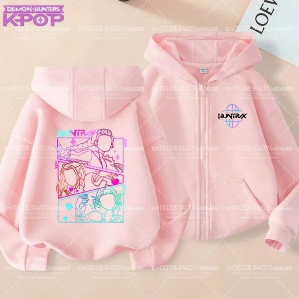 Sweat à capuche Huntrix - Rose