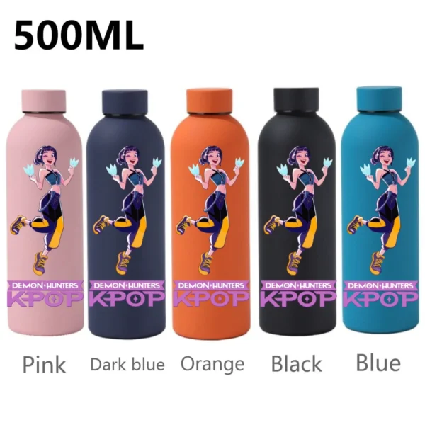 Gourde isotherme Huntrix en métal 500 ml – 35 visuels, 5 couleurs