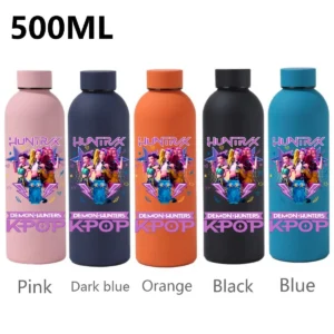 Gourde Huntrix K-Pop Demon Hunters 500ml – Bouteille Métal Fans K-Pop