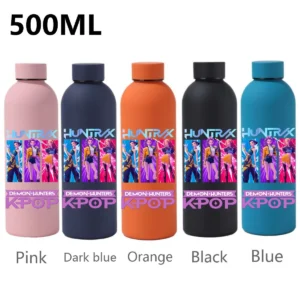 Gourde Huntrix K-Pop Demon Hunters 500ml – Bouteille Métal Fans K-Pop