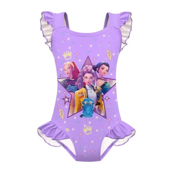 Maillot de bain fille Huntrix K-pop Demon Hunters – du 100 au 160 cm